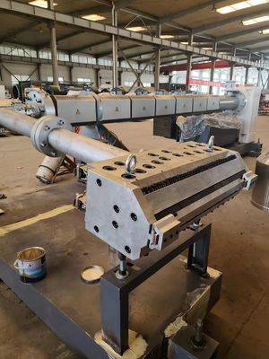 Preinsulated Pipe Making Machine For PU Spraying PE Film Wrapping 2-Step Method