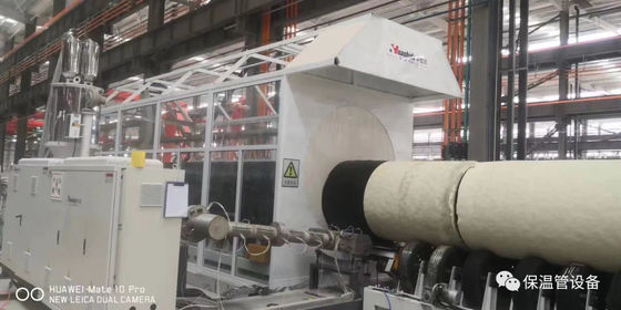 Prefabricated Polyurethane Spraying Insulation HDPE Winding Protective Jacket Directly Buried Steel Pipe Machine Automatic