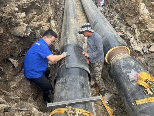 HUASHIDA HSS Radiation Cross-Linked PE Heat Shrinkable Sleeve Tape for Pre-Insulation Pipeline Joint End Seal