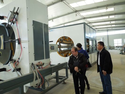 PU Foam Pre-Insulated Pipe Extrusion Line with HDPE Outer Jacket Featuring Vacuum Calibration Technology and Large Diameter Capability Up to 2200 mm for High Insulation Performance