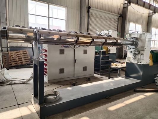 PU Foam Pre-Insulated Pipe Extrusion Line with HDPE Outer Jacket Featuring Vacuum Calibration Technology and Large Diameter Capability Up to 2200 mm for High Insulation Performance