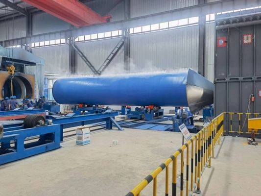 Tubo de acero Interior Exterior FBE recubrimiento en polvo & Línea de pulverización de pintura líquida con eliminación de óxido