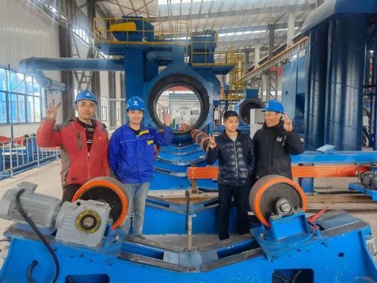 স্টিল পাইপ লেপ লাইন 3LPE জন্য 50-4200mm পাইপ ব্যাসার্ধ সঙ্গে অ্যান্টি-জারা এবং SA2.5 ইন্ডাকশন গরম ব্যবহার করে পৃষ্ঠ চিকিত্সা