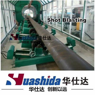 Steel Pipe Anti Corrosion Process Liquid Epoxy Spraying Coating And 3 Layer HDPE Coating Process