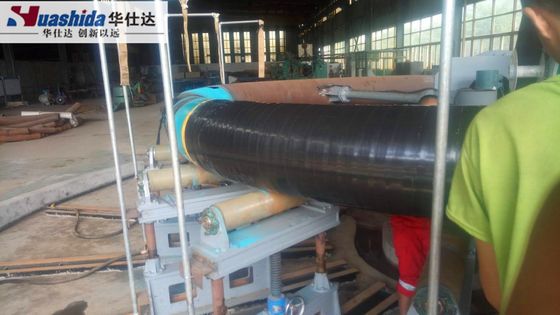 Pre-Insulated Pipe  Anti Corrosion Process Liquid Epoxy Spraying Coating And 3 Layer HDPE Coating Process /Pipe Making line