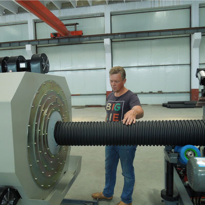 Double Wall Single Screw Design Corrugated Pipe Production Line For Consistent Results
