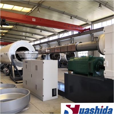 Extrusion Production Line Of Polyethylene Pipes Using Vacuum Sizing Method