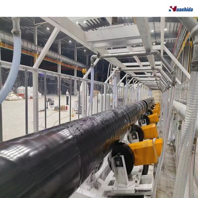 3PE Anti Corrrosive Pipe Machinery Plant With Shot Blasting And Rust Removal