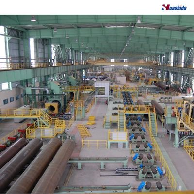 3PE Anti Corrrosive Pipe Machinery Plant With Shot Blasting And Rust Removal