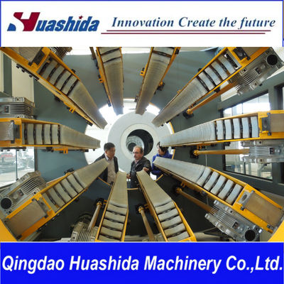 HUASHIDA Vacuum Calibration Plastic HDPE Jacket Shell Casing Extrution Machinery For PUR Foaming Pre-Insulated Pipe Machine