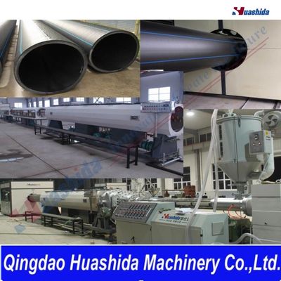 HDPE Plastic Solid Wall Pipe with Blue Strip For Water Supply  Extruder Making Machine