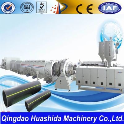 HDPE Plastic Solid Wall Pipe with Blue Strip For Water Supply  Extruder Making Machine