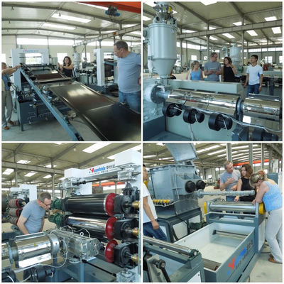 PE PP Plastic Sheet Board Plate Single Multi Layer Extrusion Calender Roller