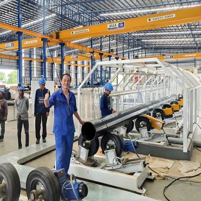 PE Extrusion Three Layer Steel Pipe 3LPE Coating Machine
