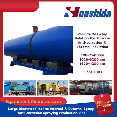 Universal Diameter Pipeline Internal External Epoxy Coating Anti Corrosion Spray Line Equipment