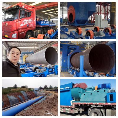 Universal Diameter Pipeline Internal External Epoxy Coating Anti Corrosion Spray Line Equipment