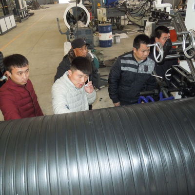 1200-4000 mm Plastic Machine Line For PE Double Wall Corrugated Pipe Production