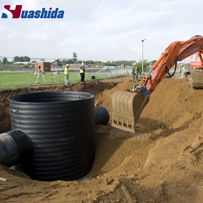 HDPE Structural Hollow Wall Spiral Winding Sewer Corrugated Pipe Extrusion Manufacturing Line