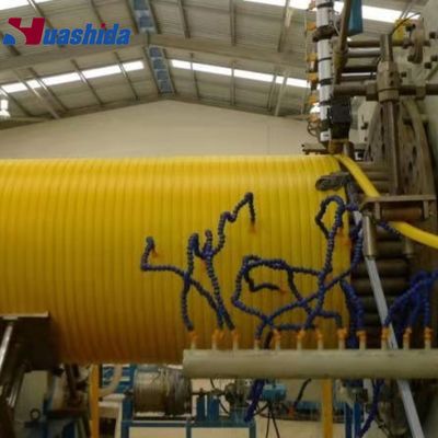 HDPE Hollow Wall Corrugated Pipe Extrusion Line with Single-screw Extruder 200-3000mm Pipe Diameter and High Stiffness
