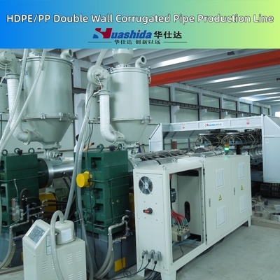 Productielijn voor HDPE PP dubbelwandige golfbuizen voor watervoorziening