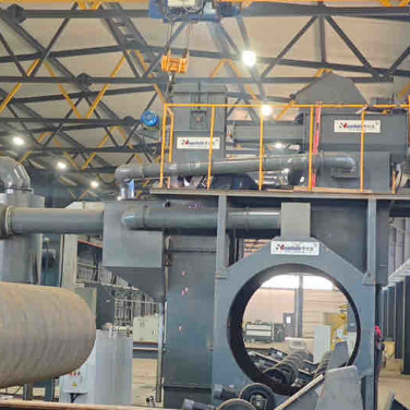 Medium Frequency Heating Rust Removal For 3LPE Steel Pipes 48-3000mm