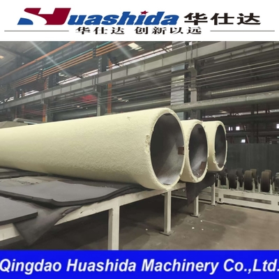 Large Diameter PU Spray Foaming PE Wrapped Preinsulation Pipe Continuous Production Line