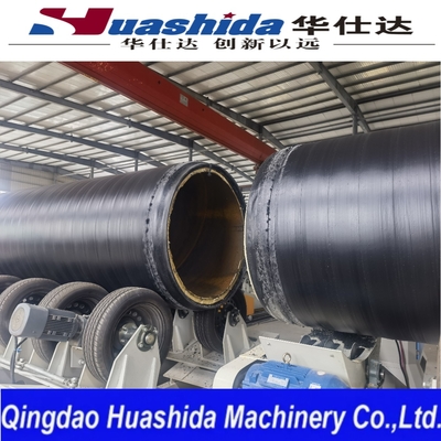 Large Diameter PU Spray Foaming PE Wrapped Preinsulation Pipe Continuous Production Line