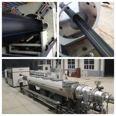 HDPE Solid Wall Pressure Pipe Extrusion Line for Gas Water Supply