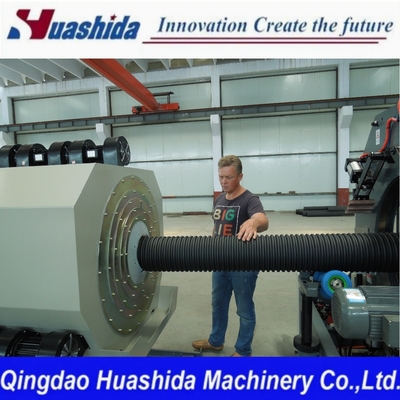 Single-Screw HDPE Double Wall Corrugated Pipe Extruder 120kg/h
