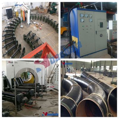 3LPE Coating Pipe Production Line with 15-90 Degrees Bending Angle PE Extrusion and Middle Adhesive Layer