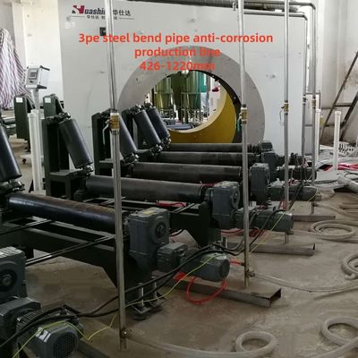 Durable 3-Layer Polyethylene Coating Equipment with CNC Adjustment and Frequency Control for Fluid Transmission Pipeline Bends