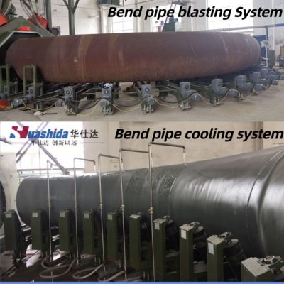 Durable 3-Layer Polyethylene Coating Equipment with CNC Adjustment and Frequency Control for Fluid Transmission Pipeline Bends