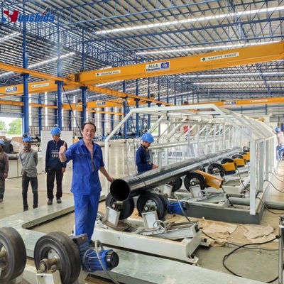 Automatic 3LPE Coating Pipe Production Line with Powder Coating and Induction Heating for Urban Pipeline Construction