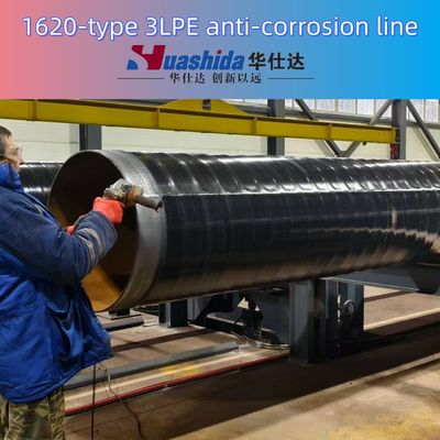 3LPE Coating Pipe Production Line with PE Thickness 2-3mm Steel Substrate and Epoxy Spraying for Anti-Corrosion