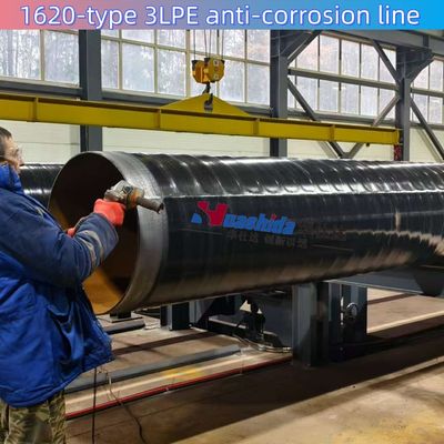 3LPE Coating Pipe Production Line with 1.8-2.7mm Coating Thickness 900kW Total Power and 2-3mm PE Thickness