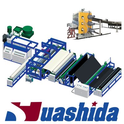 HDPE Geomembrane Extruder Machine with 8000mm Width and 0.1-3.0mm Thickness for PLC Controlled Waterproofing