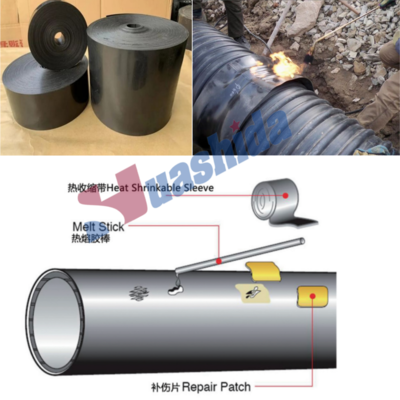 Waterproof 450-650mm Heat Shrinkable Sleeve with PE Backing+Adhesive for Pipeline Anticorrosion and Sealing