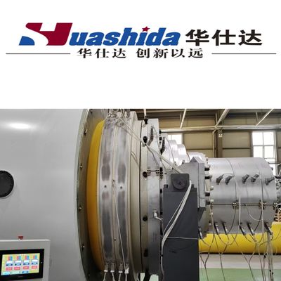 Ligne d'extrusion de tuyaux d'enveloppe en PEHD avec contrôle PLC pour tuyaux pré-isolés de Ø110-2200 mm à 250-1600 kg/h