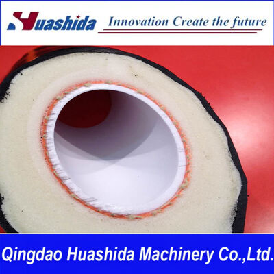 ISO9001:2008 Certified PERT-50/200MM Pre-Insulated Pipe Production Line with One-Step Continuous Foaming Process