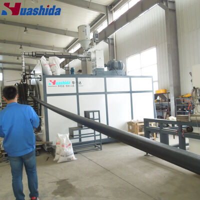 สายการผลิตท่อม้วนผนัง HDPE Hollow ที่มีช่วงท่อ 200-3000 มม. การควบคุม PLC และโครงสร้างผนังกลวง