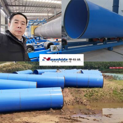 Línea de producción de tuberías con revestimiento 3LPE con sistema de control PLC Nivel de limpieza SA2.5 para revestimiento interno y externo