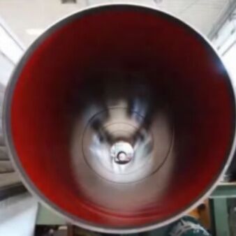 Internal Epoxy Liquid Spray Coating Line for steel pipe corrosion protection with external 3LPE shot blasting 