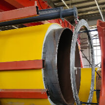 Máy máy ống HDPE cách nhiệt trước một vít tự động với kích thước chân không để sản xuất ống bọt polyurethane