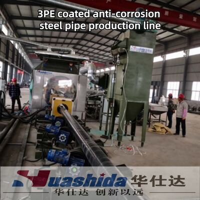 O-Type Extrusion 3PE Coating Production Line with SA 2.5 Surface Treatment for 50mm-426mm Metal Pipes