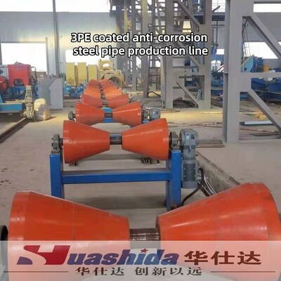 Automatische 3PE-Korrosionsschutzbeschichtungsanlage für 1220 mm Stahlrohre mit Reinheitsgrad Sa2.5