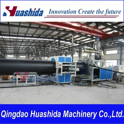 HDPE Hollow Wall Corrugated Pipe Extrusion Line with Single-screw Extruder 200-3000mm Pipe Diameter and High Stiffness