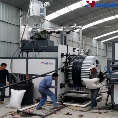 Big Diameter HDPE Hollow Wall Corrugated Pipe Extrusion Line with Single-Screw Extruder for Municipal Underground Drainage System