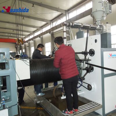 HDPE Structured Wall Pipe Extrusion Line Single-screw 200-3000mm for Drainage Corrugated Pipe Production