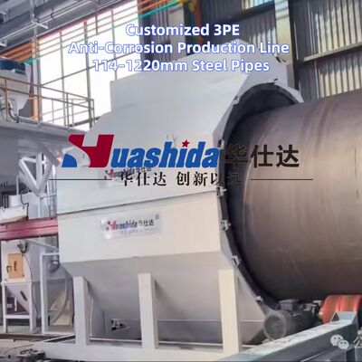 Advanced 3LPE Coating Equipment with Induction Heating and SA2.5 Surface Treatment for Steel Pipe Anti-Corrosion