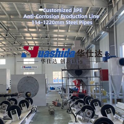 High-Efficiency 3LPE Coating Pipe Production Line with Sa2.5 Cleaning Level for 159mm-4200mm Steel Pipe Anti-Corrosion